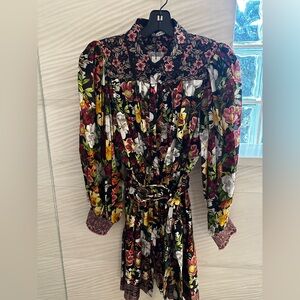 Alice Olivia floral cotton dress size 8